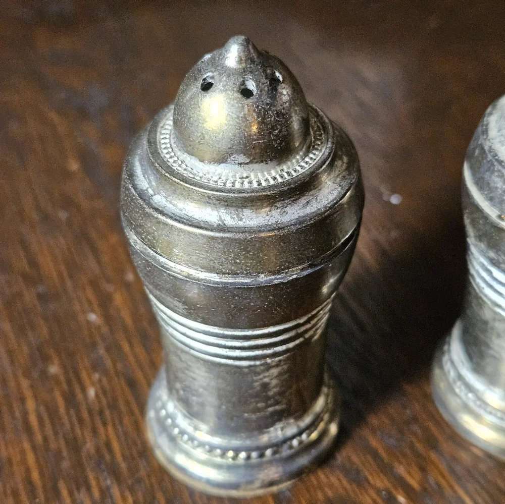 Vintage Silver Plated Salt and Pepper Shakers.